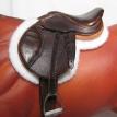 Huntseat saddle in dark brown with natural panels